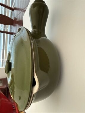 Hall 646 vintage dark green lidded individual casserole dish. Made in USA